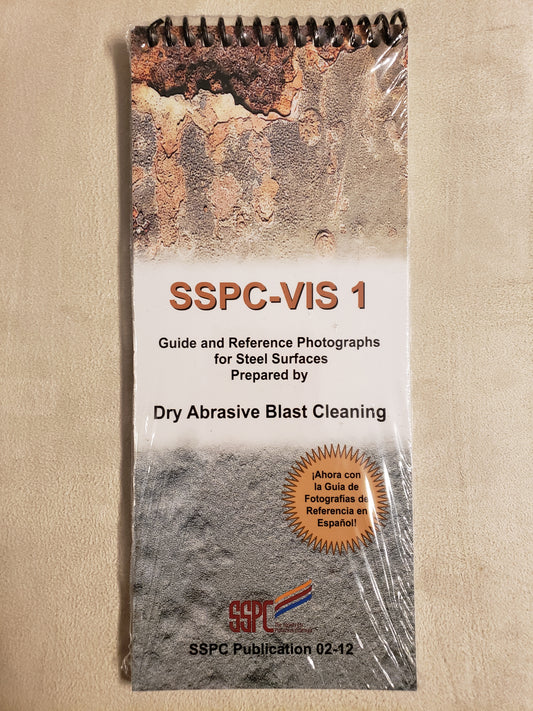 SSPC VIS 1 Dry Abrasive Blast Cleaning guide and reference photographs for steel surfaces prepared by