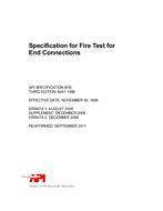 API 6FB: API Specification for Fire Test for End Connections