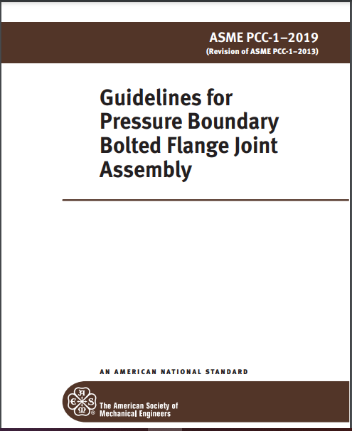 ASME PCC-1-2019 Guidelines for Pressure Boundary Bolted Flange Joint Assembly