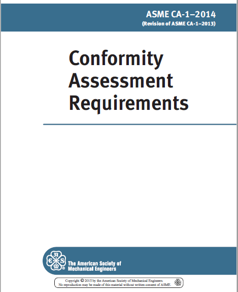 ASME CA-1-2014 Conformity Assessment Requirements