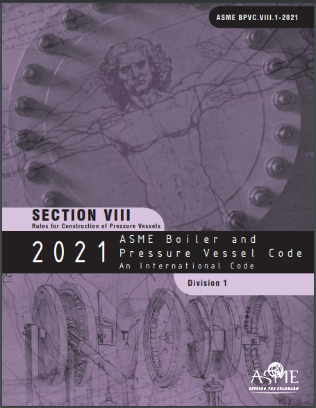 [Pre Order] ASME BPVC.VIII.1-2021 2021 ASME Boiler and Pressure Vessel Code, Section VIII, Division 1: Rules for Construction of Pressure Vessels