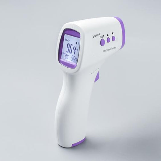 [100 Pack] Infrared Thermometer °F / °C Switchable, Body / Surface, FDA Approved